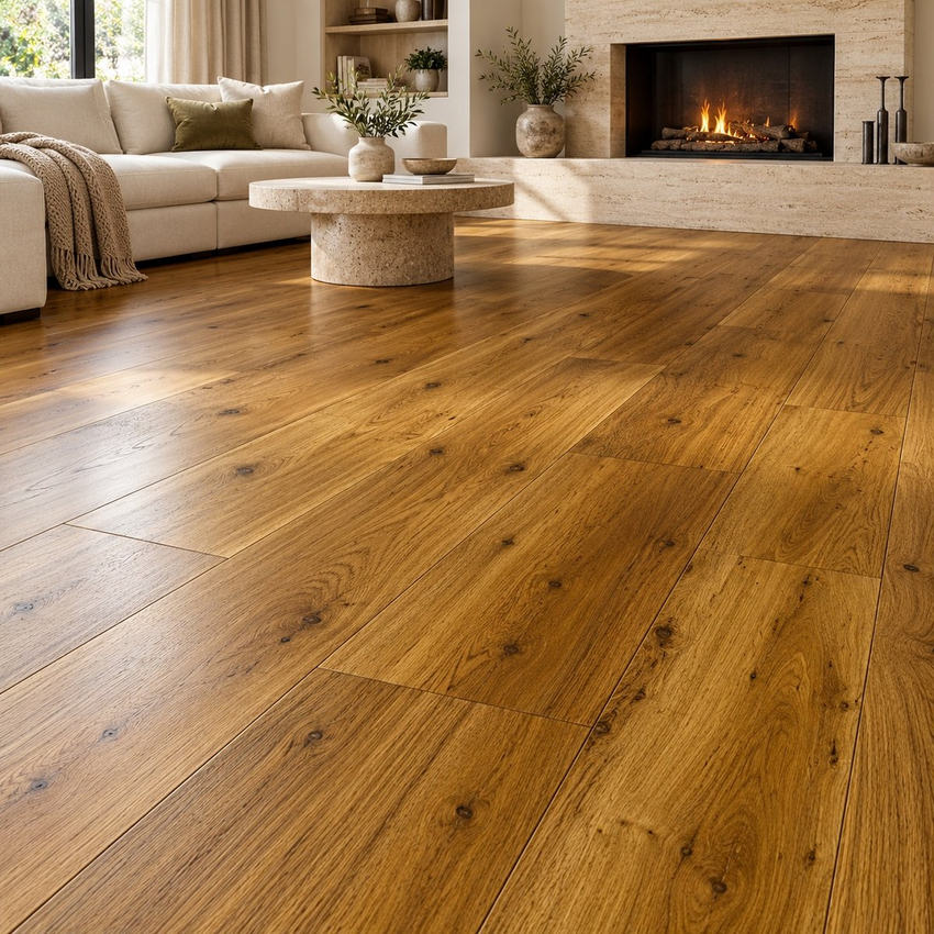 Kensington Engineered Real Wood Oak Smoked Brushed Lacquered